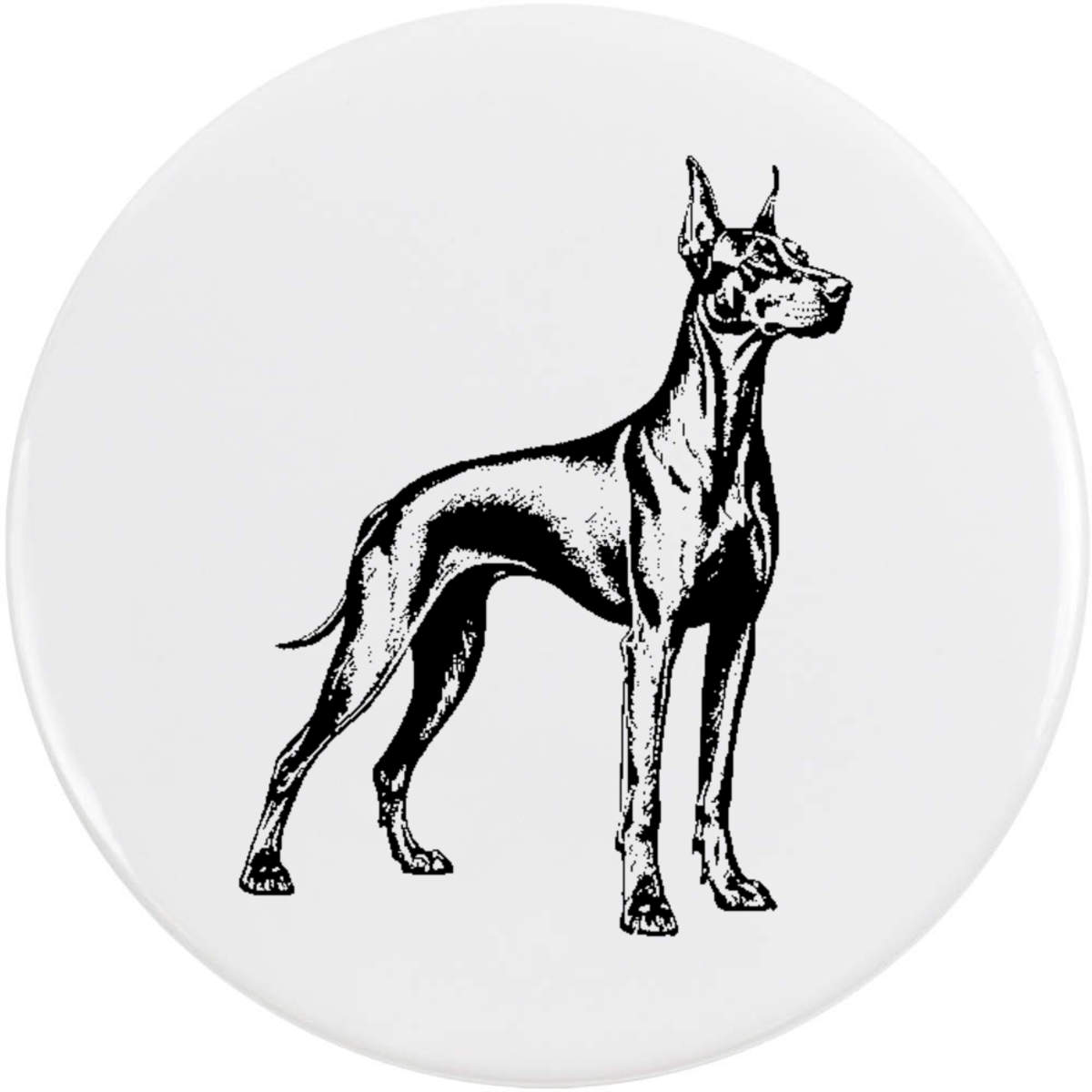 'Doberman Pinscher' Button Badge - 58mm - Pin Back / Lapel Badge for Clothes, Bags, Accessories and Gifts (BB00161532)