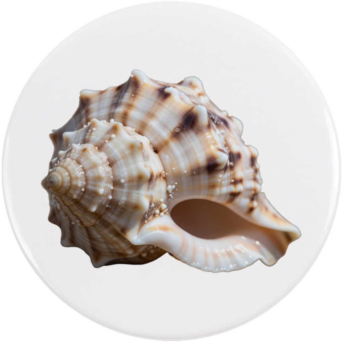 'Conch Shell' Button Badge - 58mm - Pin Back / Lapel Badge for Clothes, Bags, Accessories and Gifts (BB00162038)