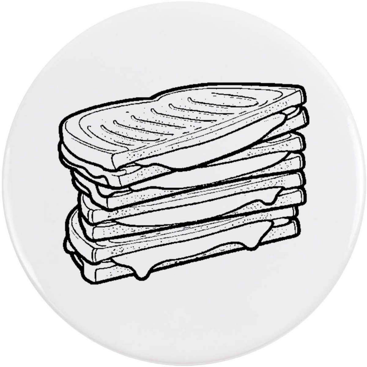 'Grilled Cheese Sandwiches' Button Badge - 58mm - Pin Back / Lapel Badge for Clothes, Bags, Accessories and Gifts (BB00163491)