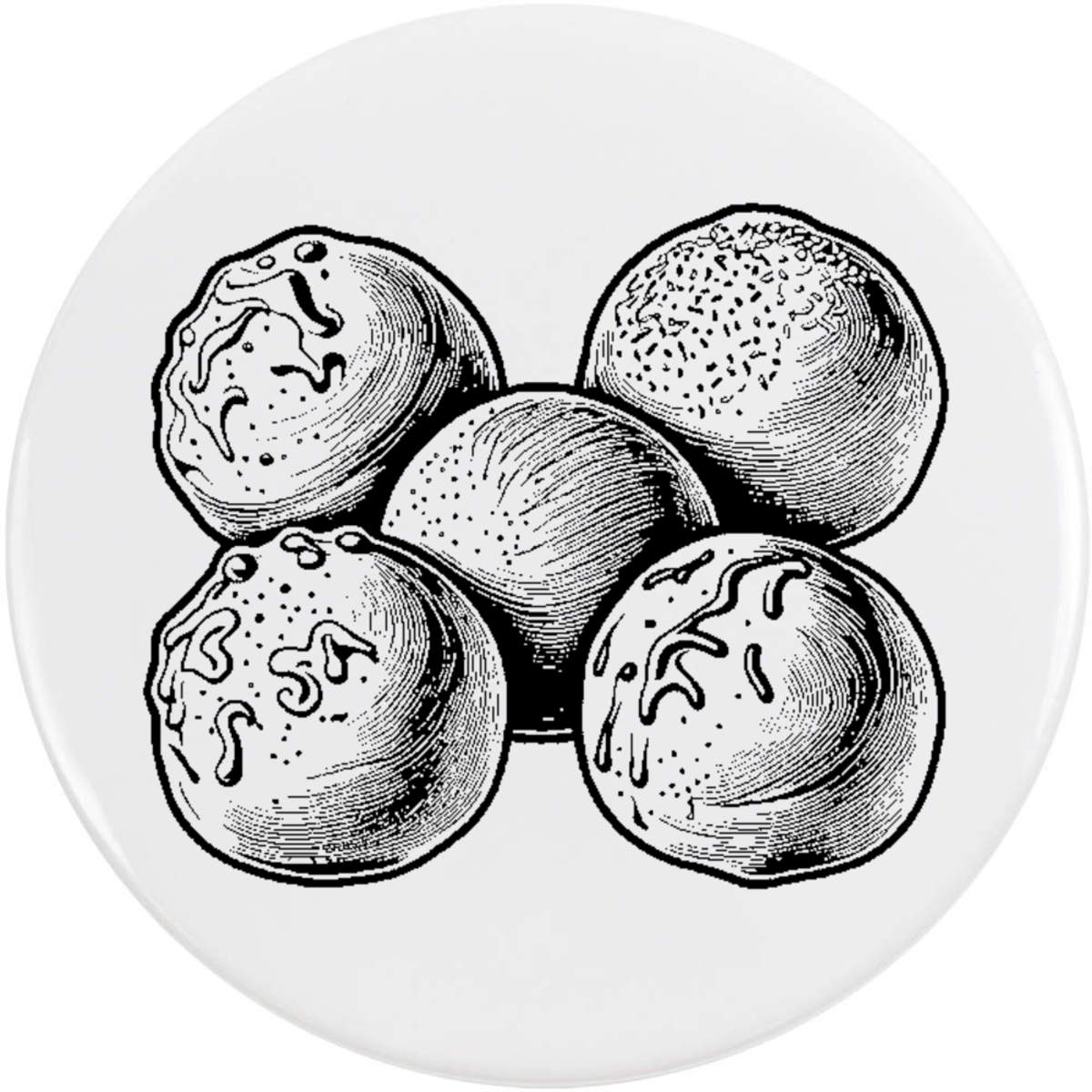 'Chocolate Truffles' Button Badge - 58mm - Pin Back / Lapel Badge for Clothes, Bags, Accessories and Gifts (BB00163779)