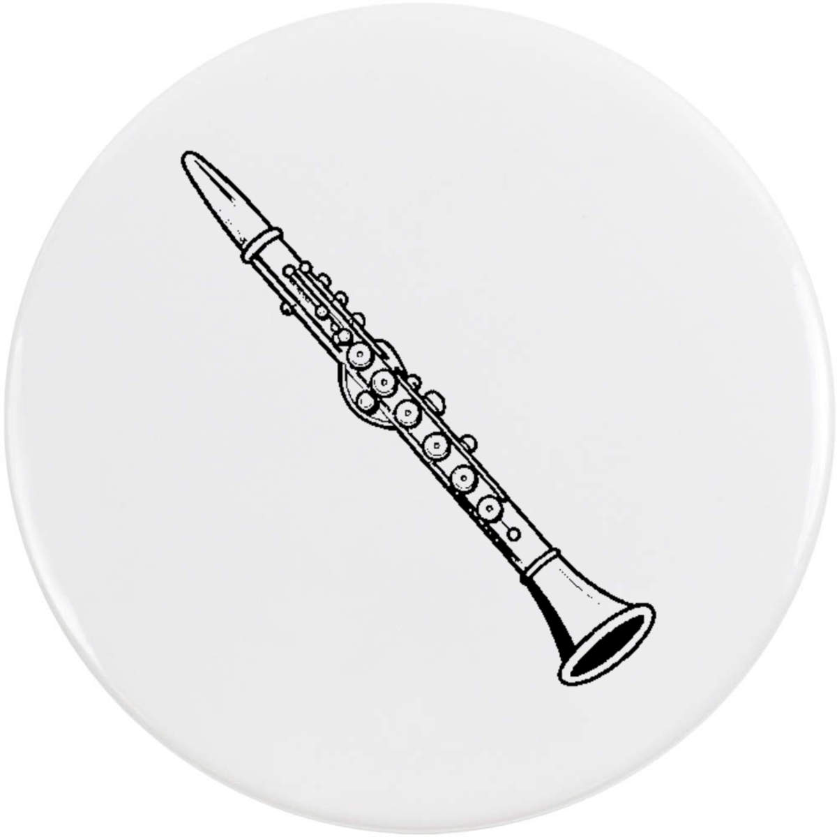 'Clarinet' Button Badge - 58mm - Pin Back / Lapel Badge for Clothes, Bags, Accessories and Gifts (BB00164070)