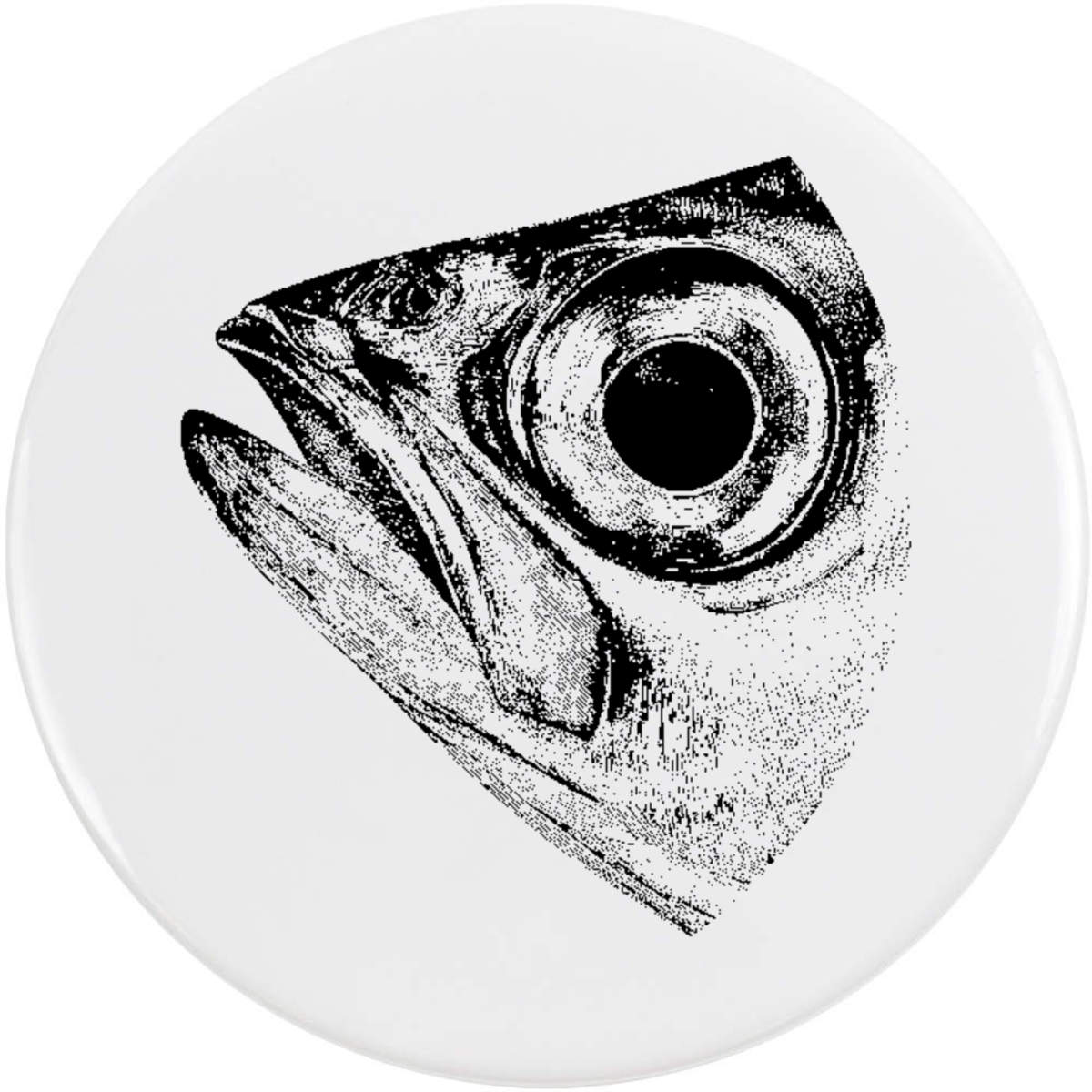 'Fish Head' Button Badge - 58mm - Pin Back / Lapel Badge for Clothes, Bags, Accessories and Gifts (BB00164817)