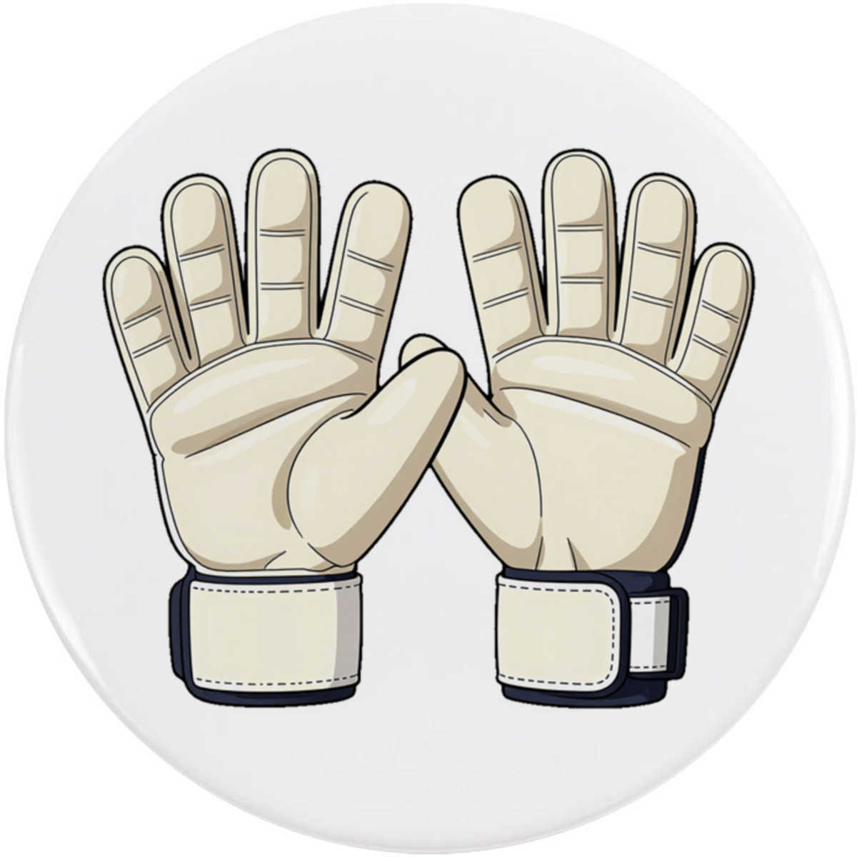'Goalkeeper Gloves' Button Badge - 58mm - Pin Back / Lapel Badge for Clothes, Bags, Accessories and Gifts (BB00165417)