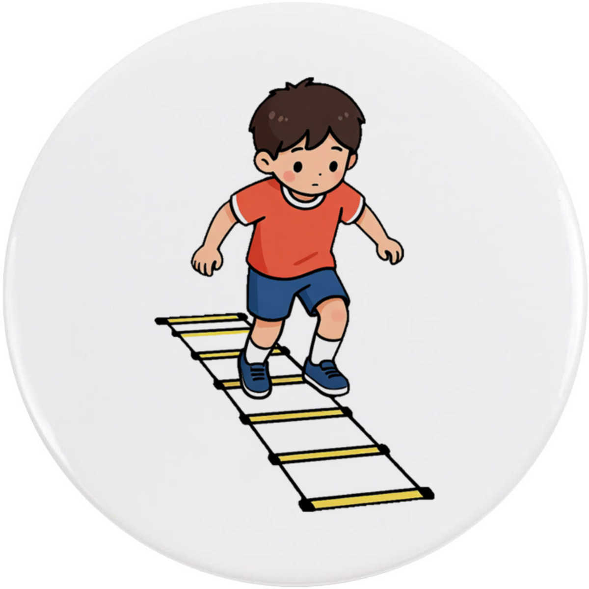 'Agility Training Ladder' Button Badge - 58mm - Pin Back / Lapel Badge for Clothes, Bags, Accessories and Gifts (BB00165671)