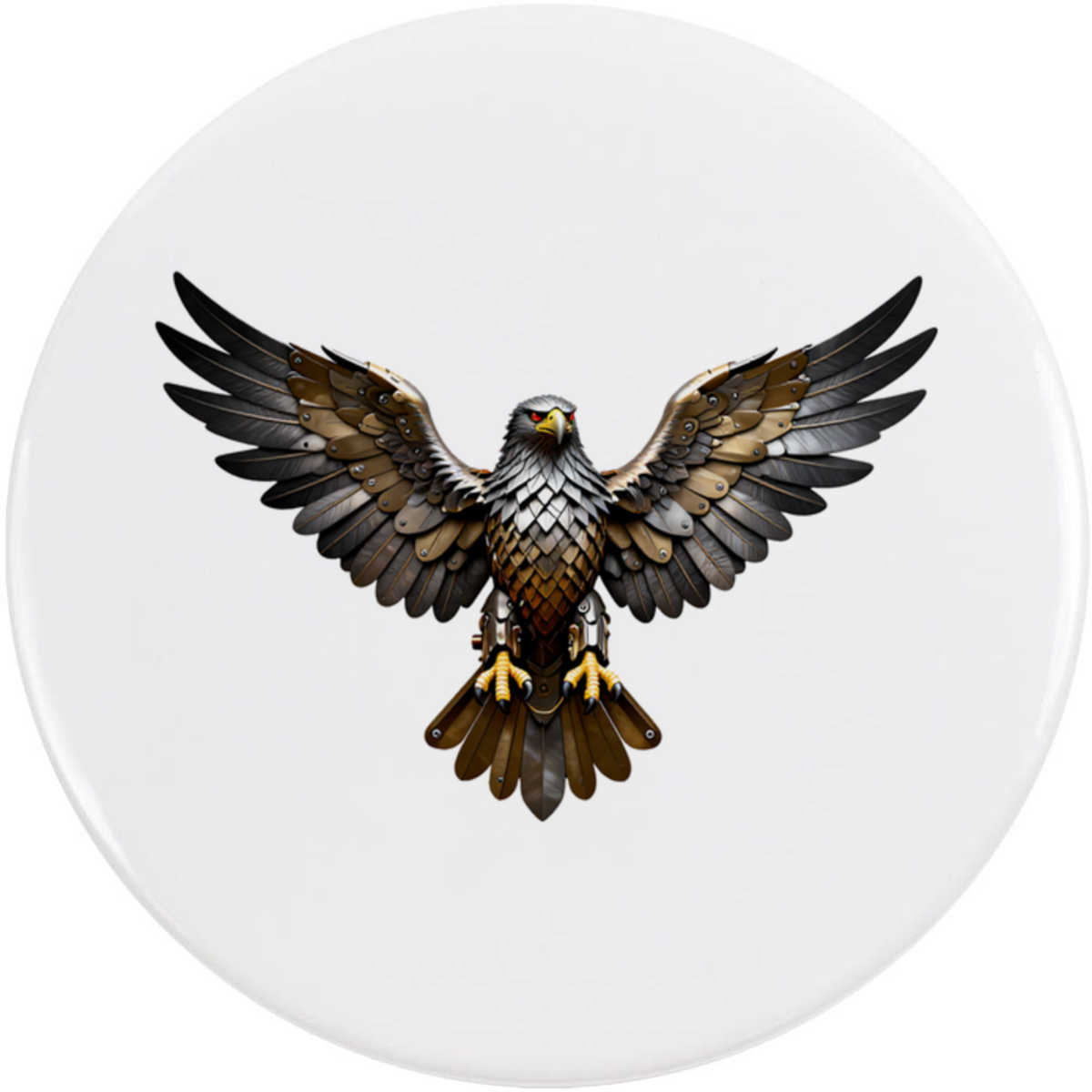 'Mechanical Eagle' Button Badge - 58mm - Pin Back / Lapel Badge for Clothes, Bags, Accessories and Gifts (BB00165890)