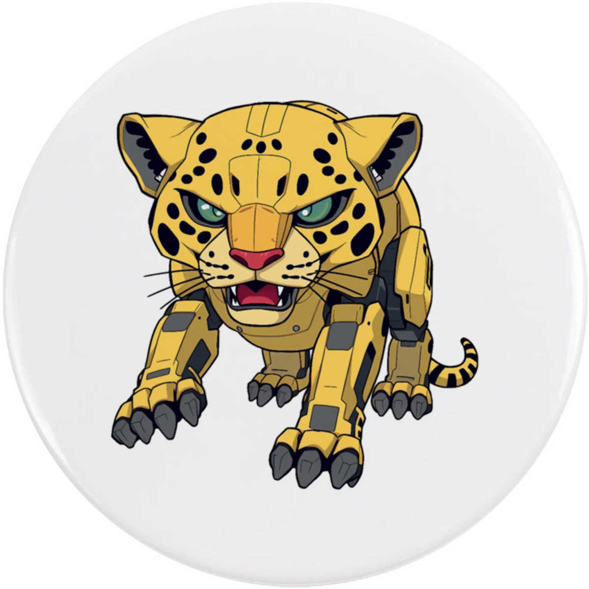 'Mechanical Jaguar' Button Badge - 58mm - Pin Back / Lapel Badge for Clothes, Bags, Accessories and Gifts (BB00165911)