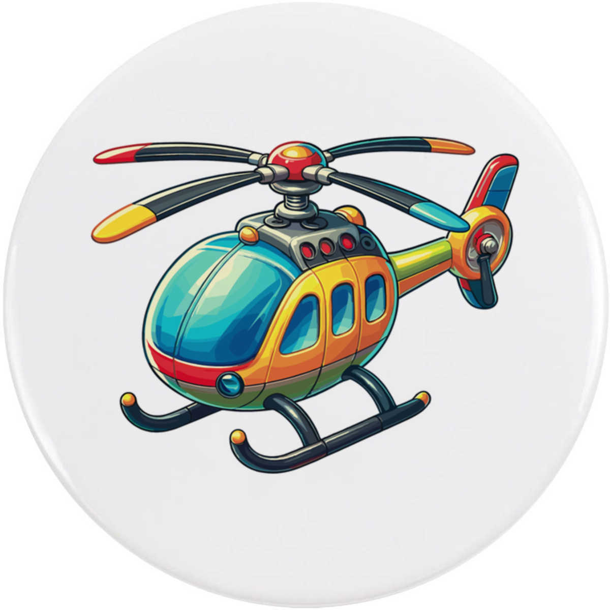 'Toy Helicopter' Button Badge - 58mm - Pin Back / Lapel Badge for Clothes, Bags, Accessories and Gifts (BB00166162)