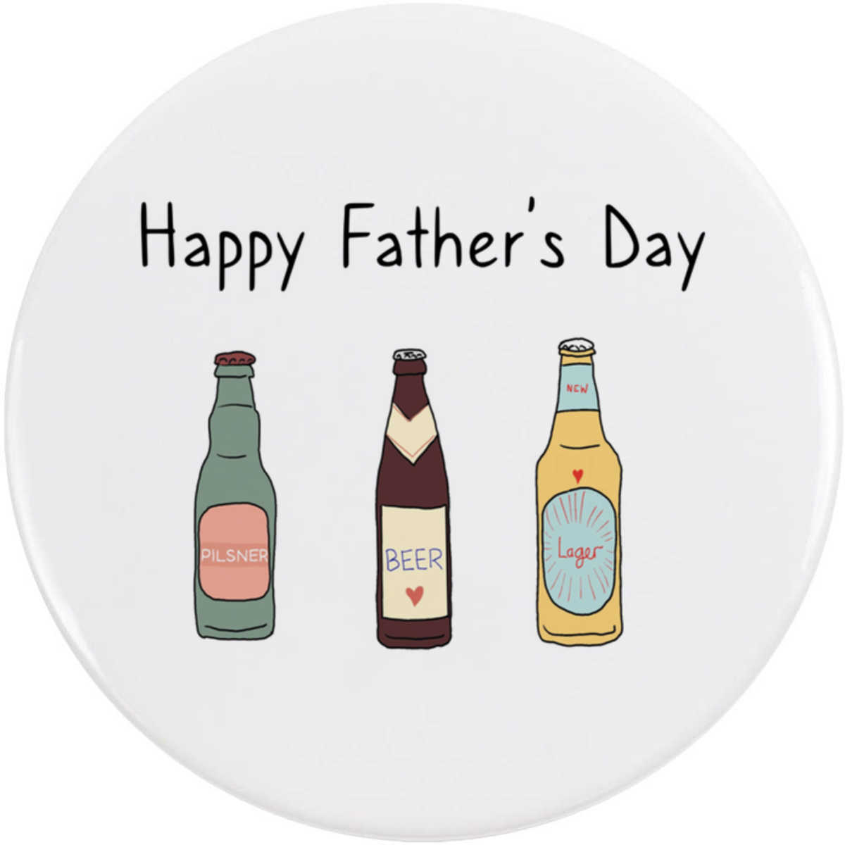 'Happy Fathers Day' Button Badge - 58mm - Pin Back / Lapel Badge for Clothes, Bags, Accessories and Gifts (BB00166525)