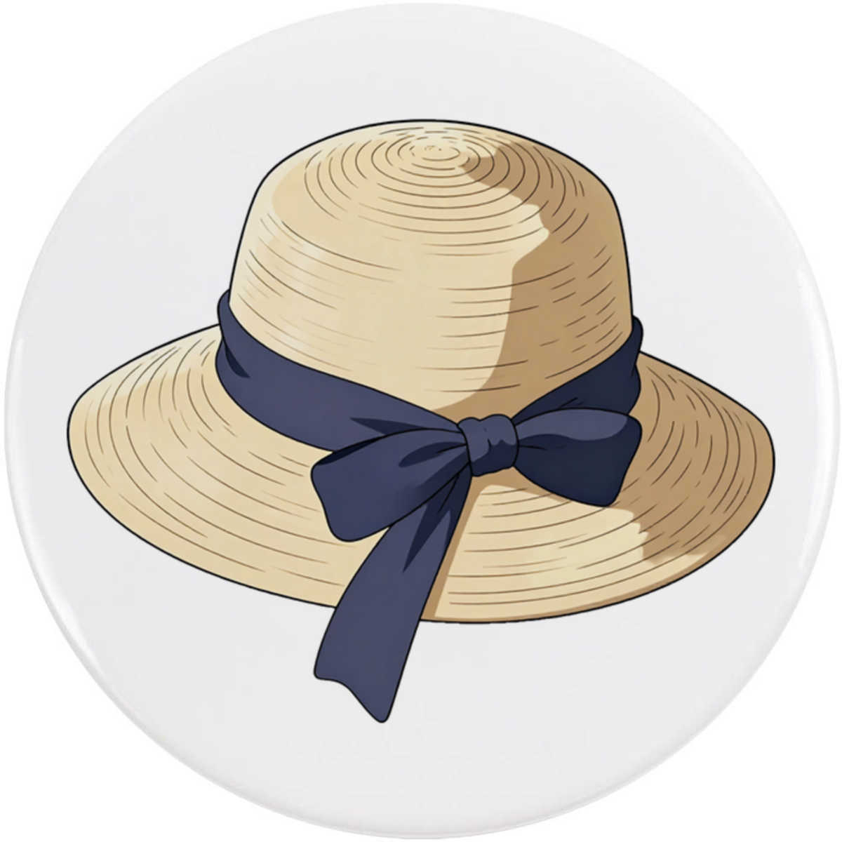 'Beach Hat' Button Badge - 58mm - Pin Back / Lapel Badge for Clothes, Bags, Accessories and Gifts (BB00167553)