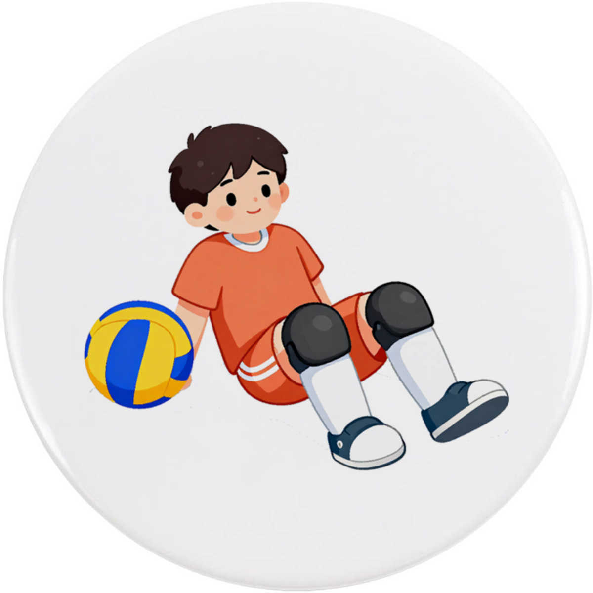 58mm 'Netball Player & Ball' Medium Button Pin Badge (BB00168534)