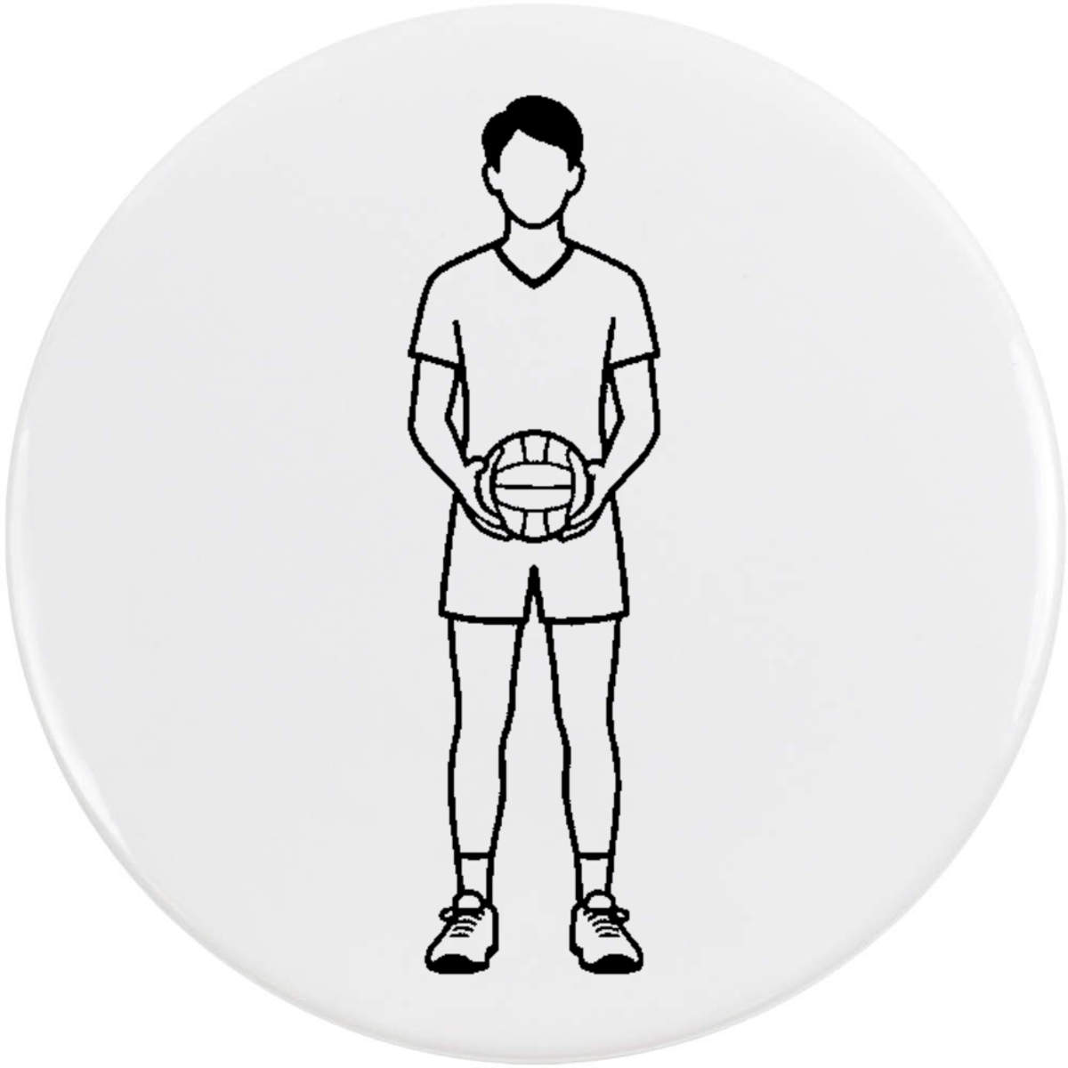 'Volleyball Player' Button Badge - 58mm - Pin Back / Lapel Badge for Clothes, Bags, Accessories and Gifts (BB00168957)
