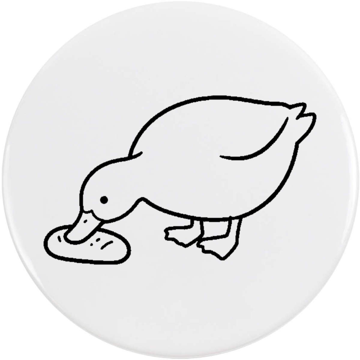 'Duck with Bread' Button Badge - 58mm - Pin Back / Lapel Badge for Clothes, Bags, Accessories and Gifts (BB00169131)