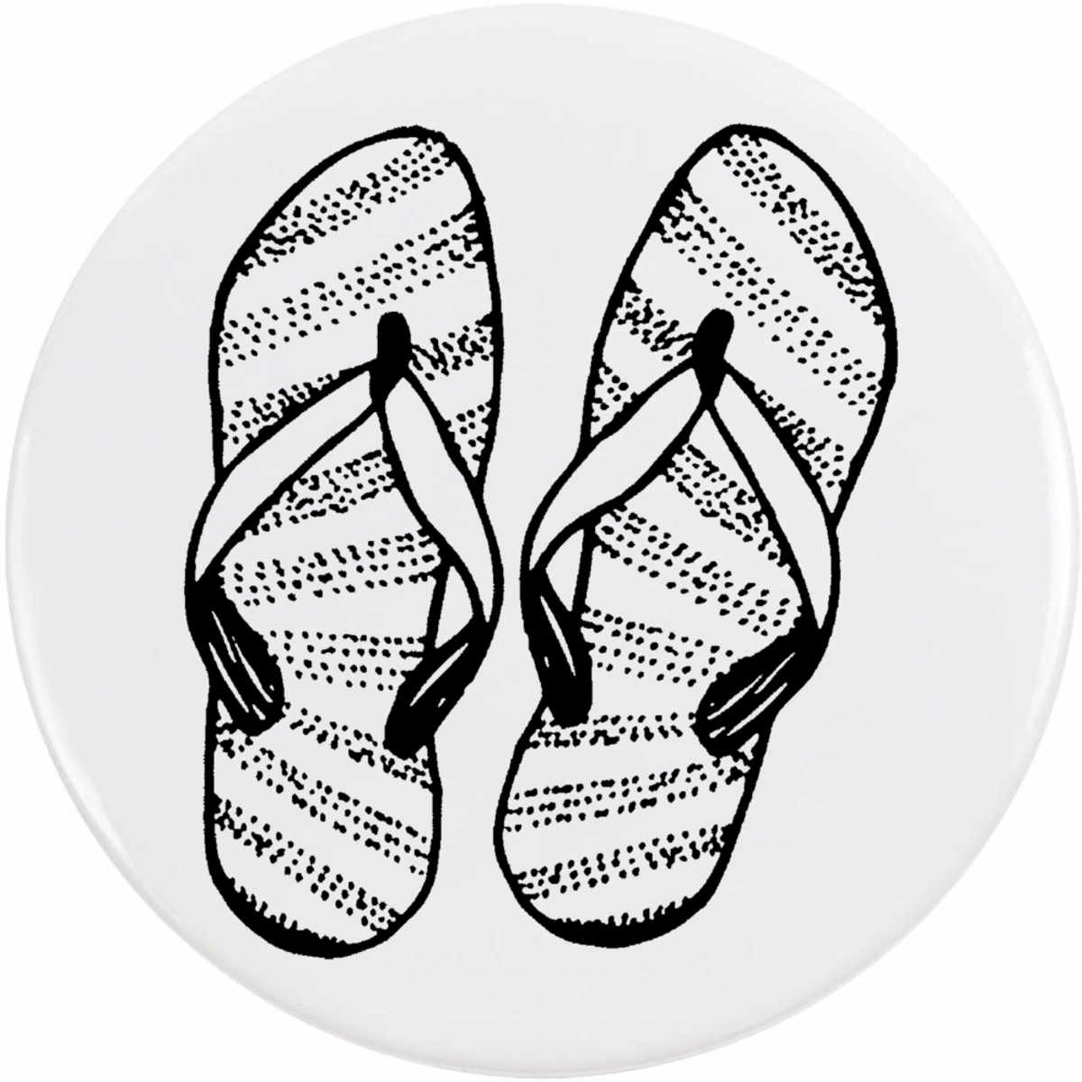 'Flipflops' Button Pin Badges (BB006682)