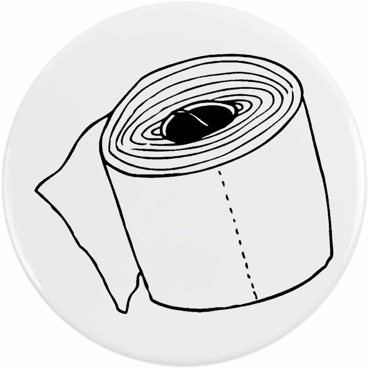 'Toilet Paper' Button Pin Badges (BB010397)