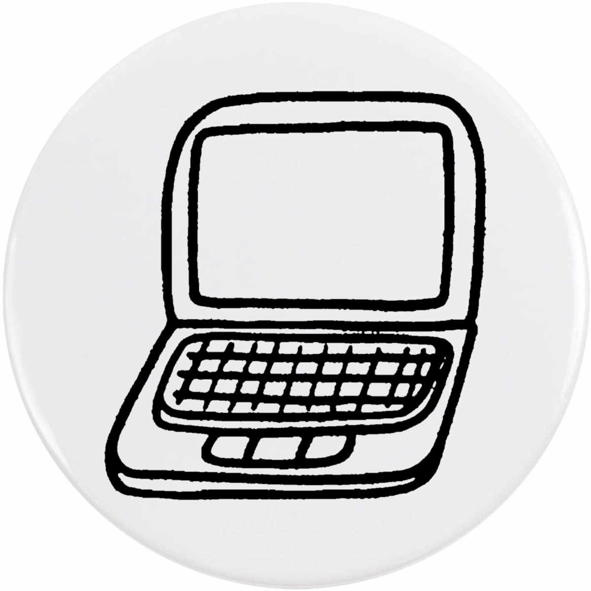 77mm 'Laptop Keyboard' Large Button Pin Badge (BB00039294)