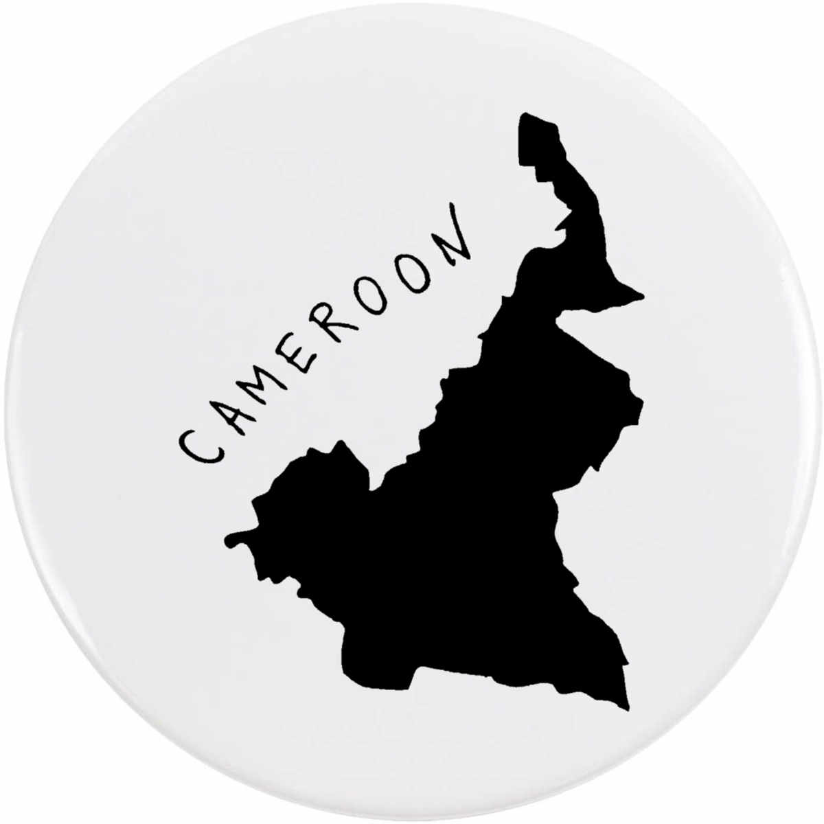 77mm 'Cameroon Country' Large Button Pin Badge (BB00041418)