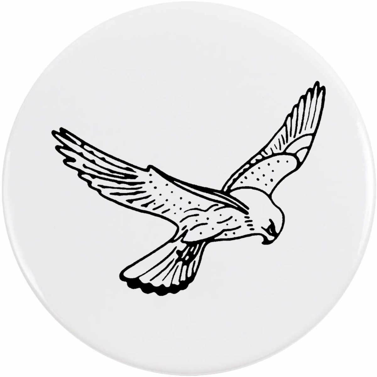 'Kestrel' Button / Lapel Badges - Pin Back Badges for Clothes, Bags, Accessories and Gifts (BB018614)