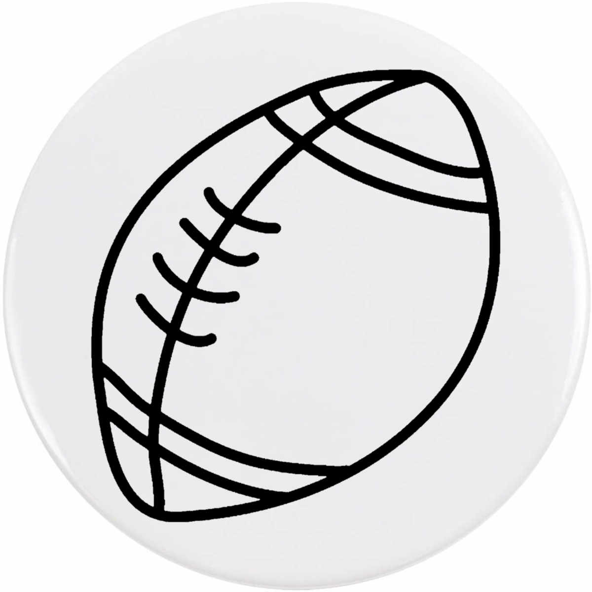 'Rugby Ball' Button Pin Badges (BB018940)