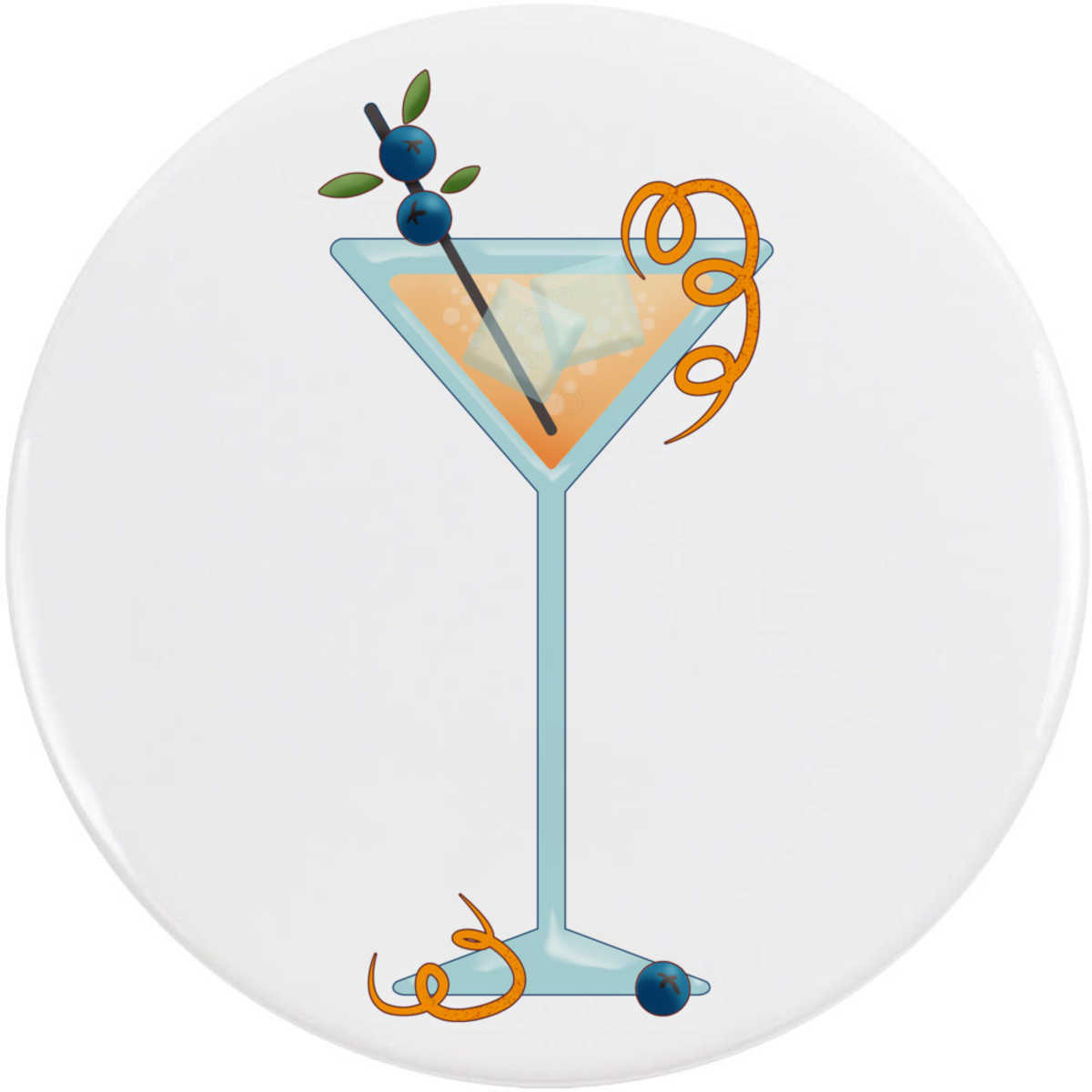 77mm 'Fruity Cocktail' Large Button Pin Badge (BB00053420)