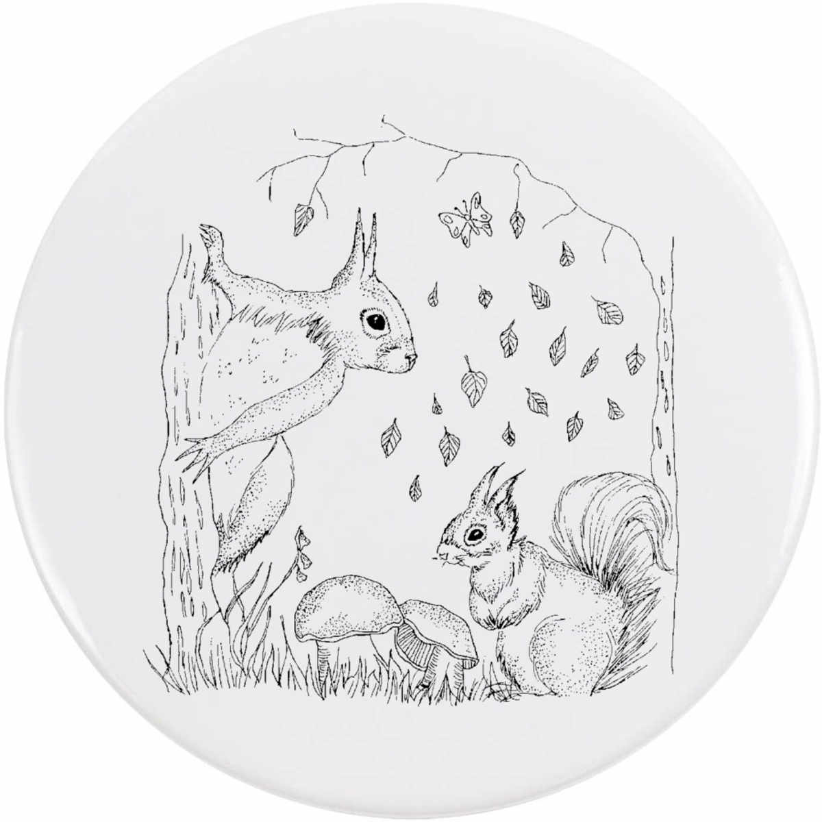 'Woodland Squirrels' Button Pin Badges (BB023677)