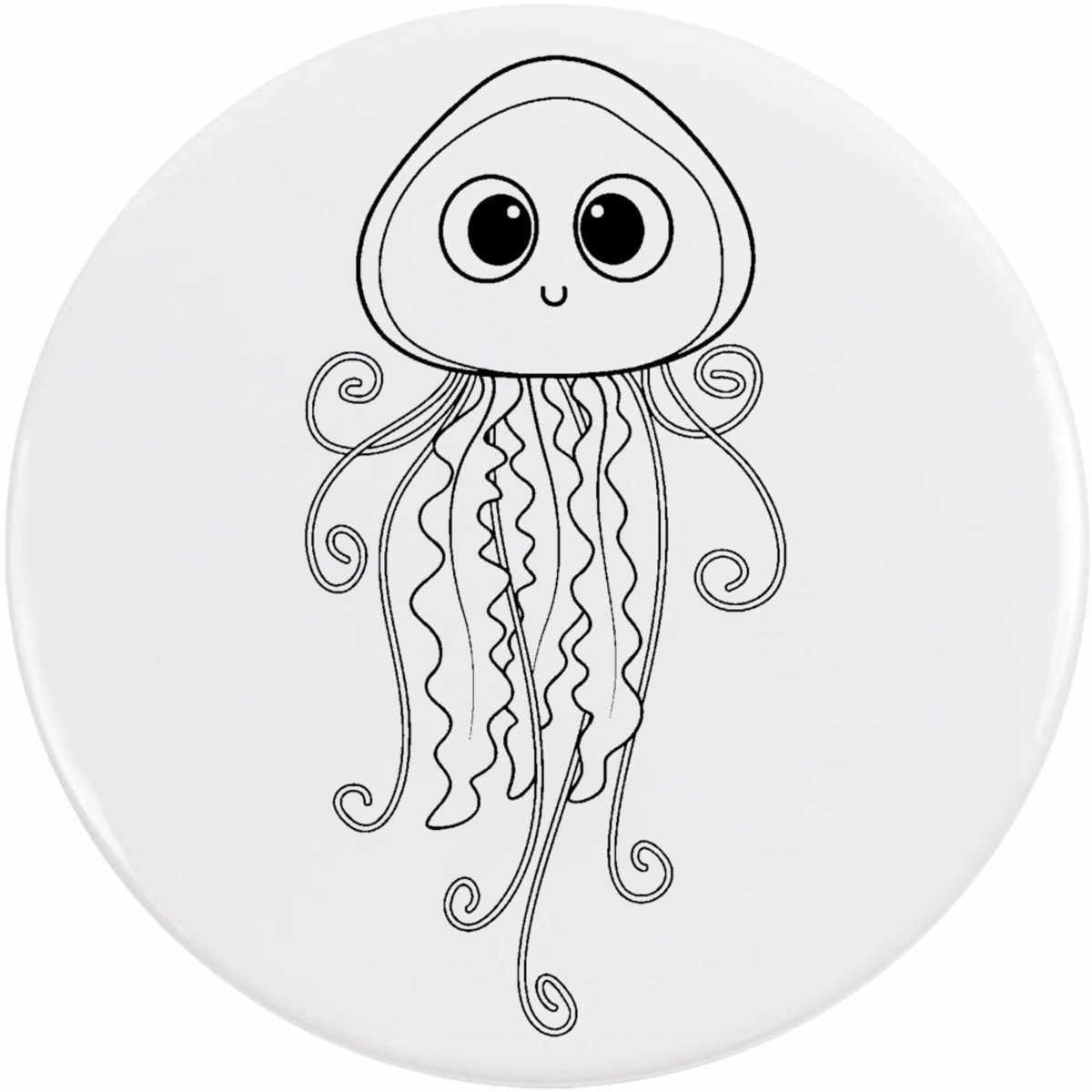 'Cute Jellyfish' Button Pin Badges (BB029213)