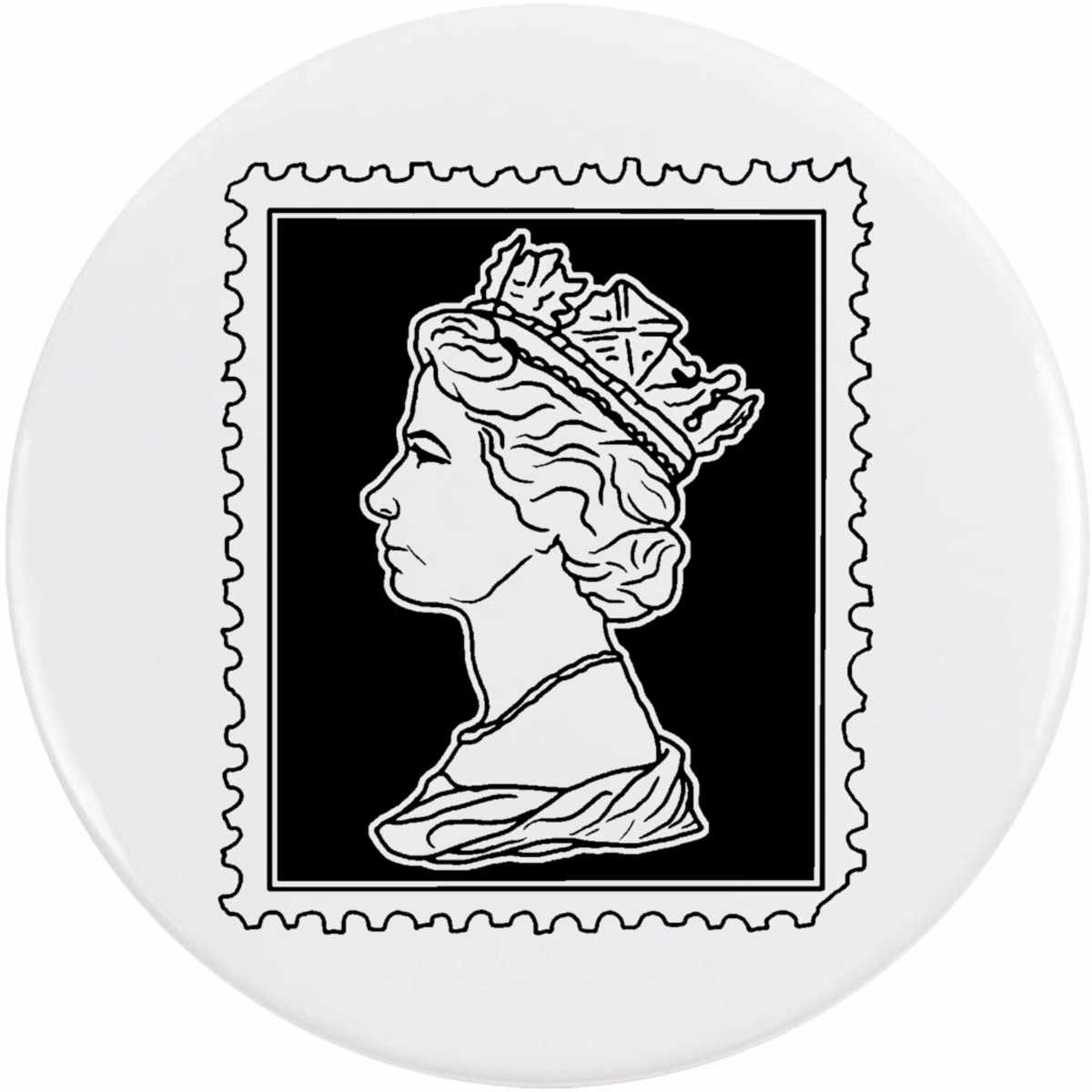 'Royal Postage Stamp' Button Pin Badges (BB029818)