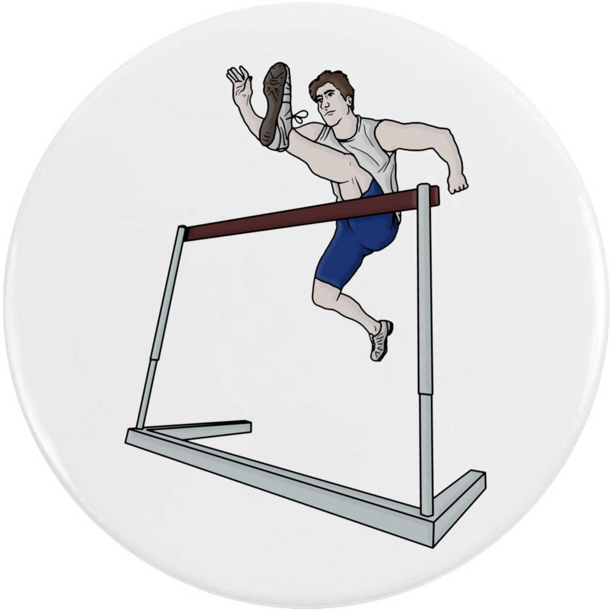 'Hurdle Jumper' Button Pin Badges (BB030242)