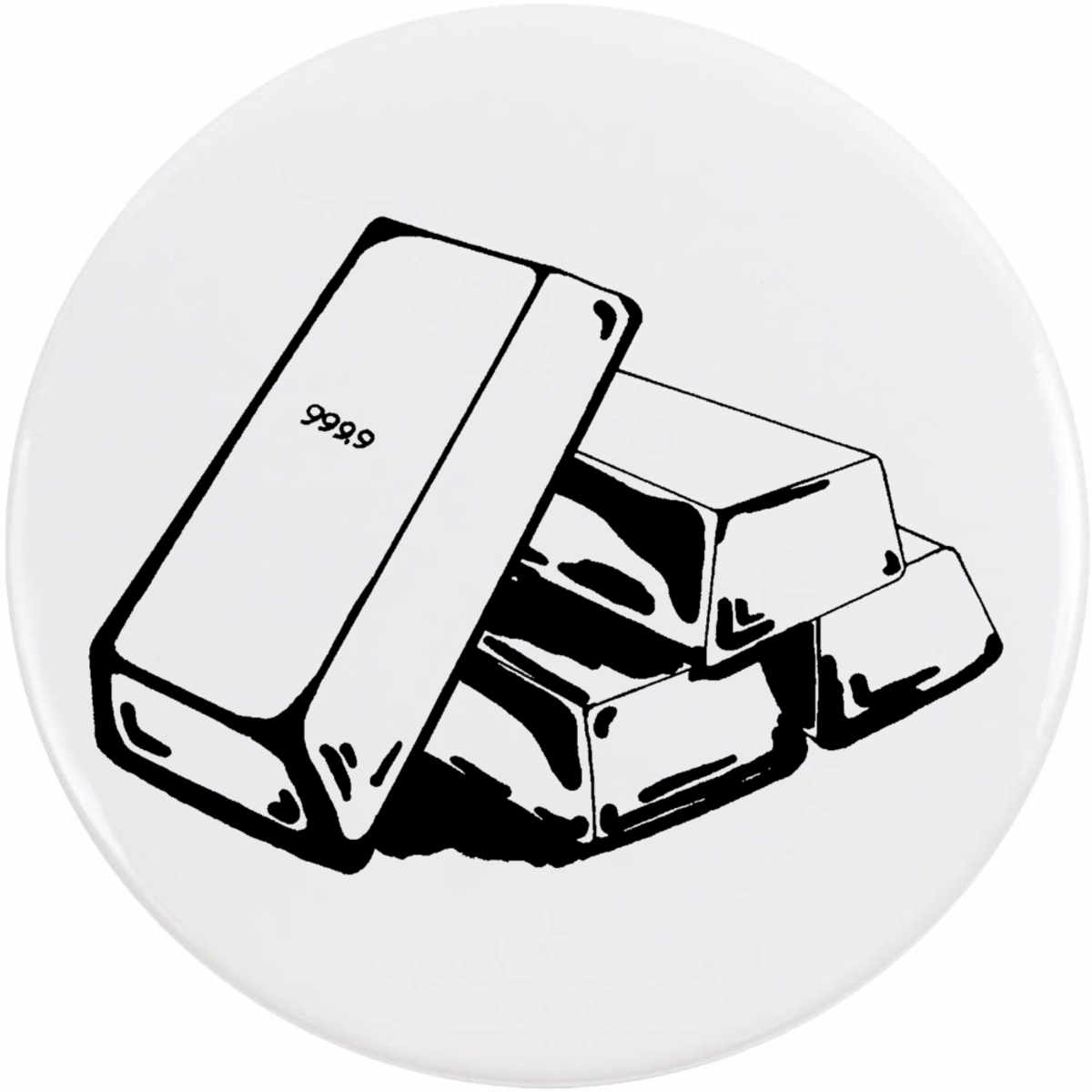 'Gold Bars' Button / Lapel Badges - Pin Back Badges for Clothes, Bags, Accessories and Gifts (BB030860)