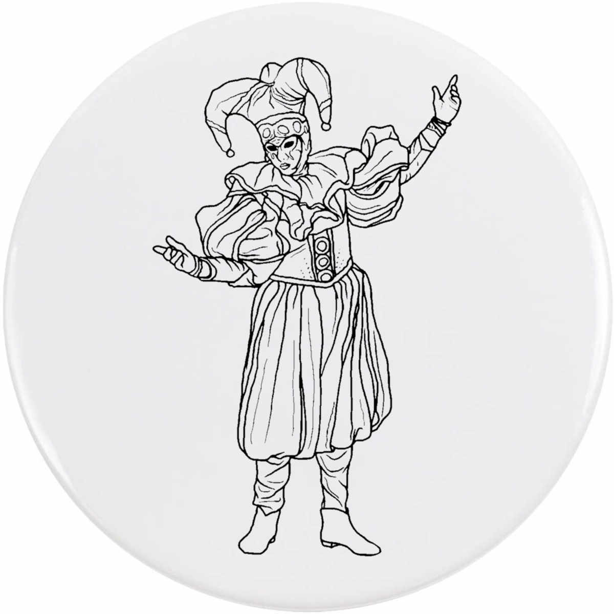 'Court Jester' Button Pin Badges (BB030994)