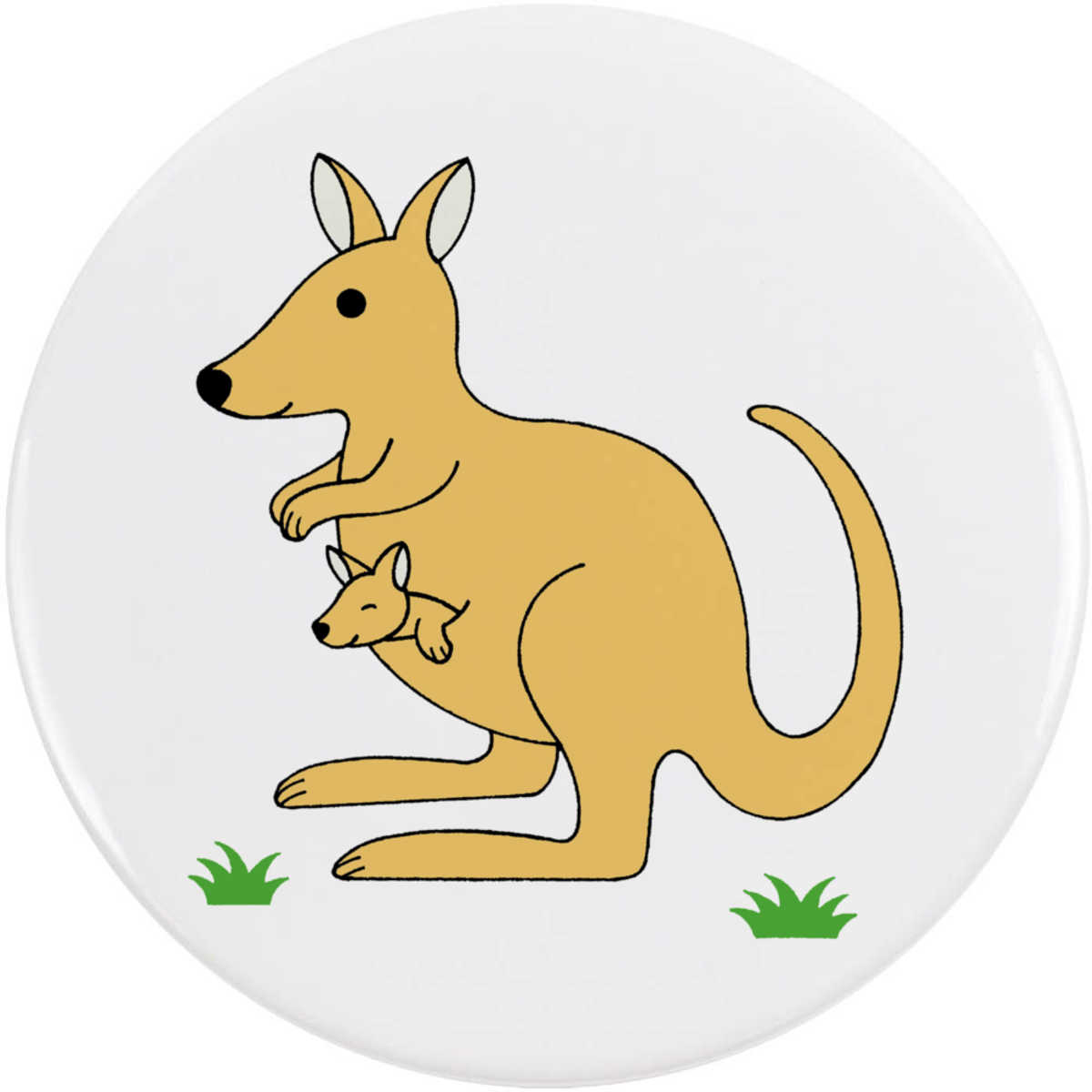 'Kangaroo & Joey' Button Pin Badges (BB031047)