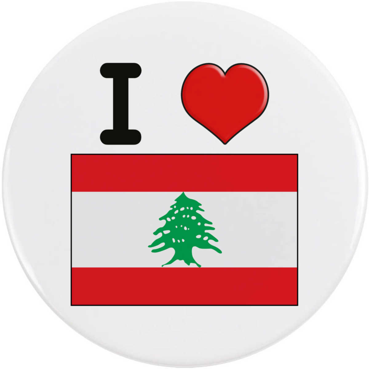 'I Love Lebanon' Button Pin Badges (BB033228)