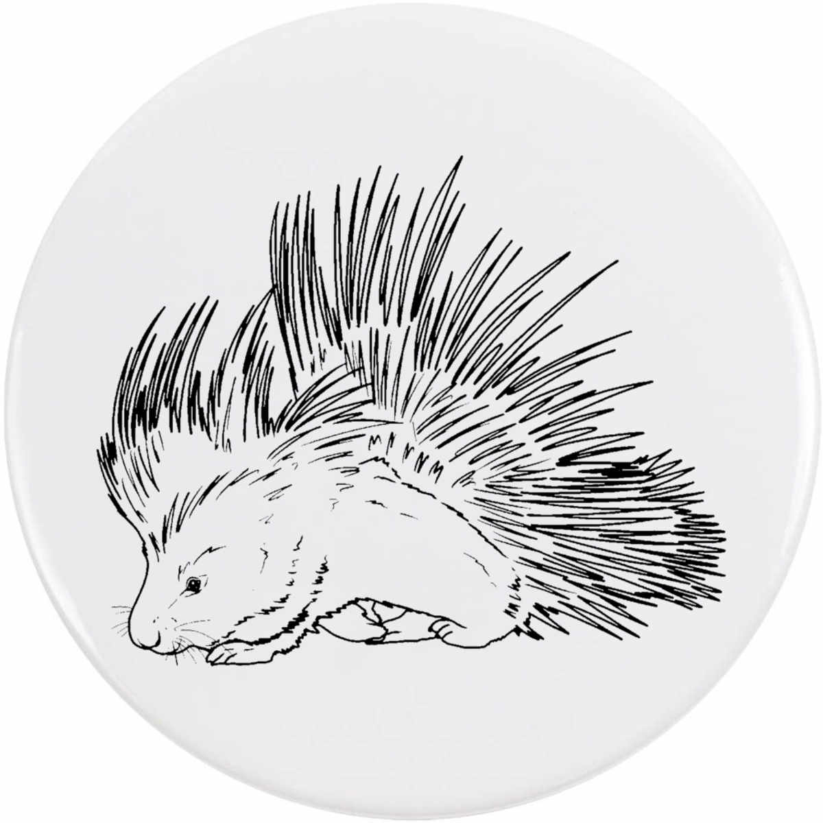 'Porcupine' Button Pin Badges (BB034855)