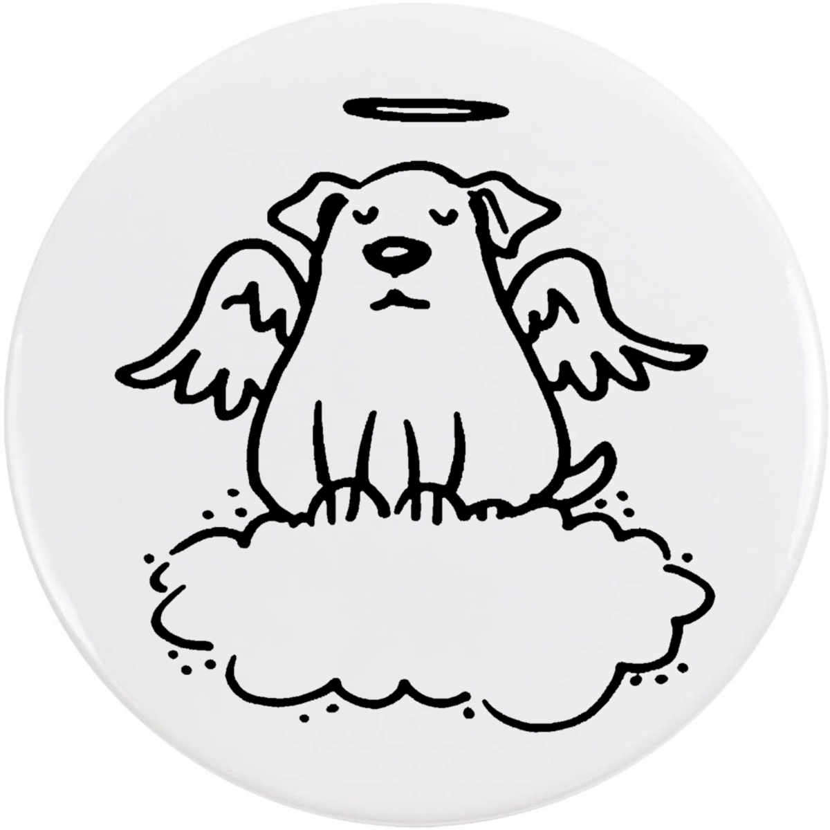 'Angel Dog' Button Pin Badges (BB035041)