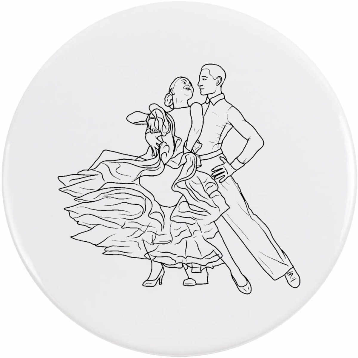 'Salsa Dancers' Button Pin Badges (BB035371)