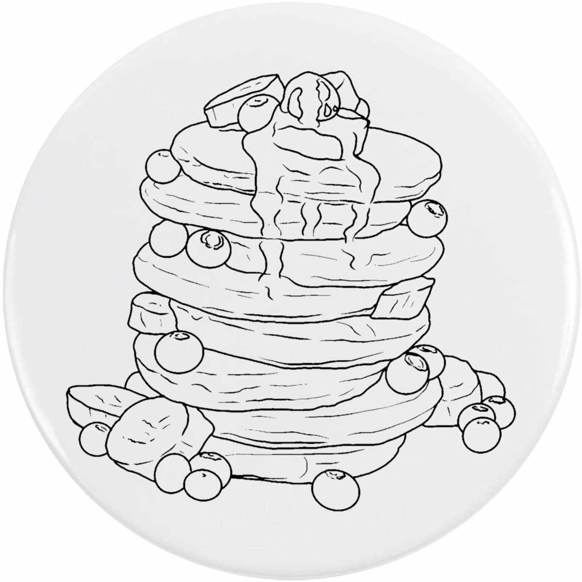 'Pancake Stack' Button Pin Badges (BB035522)