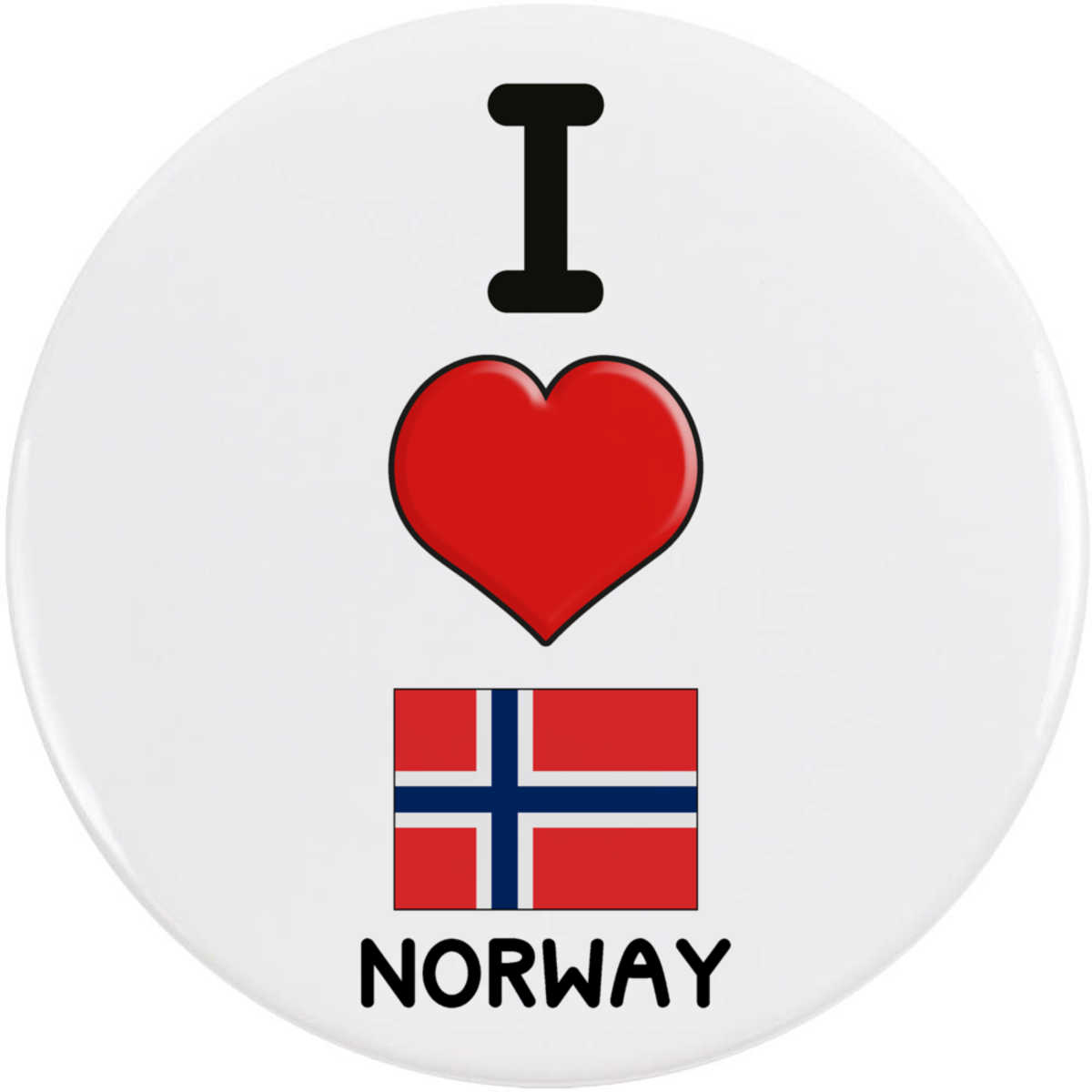 'I Love Norway' Button Pin Badges (BB033183)