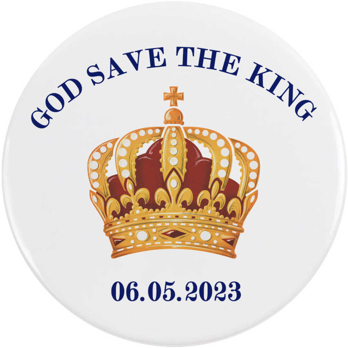 'God Save The King' Button Pin Badges (BB038095)