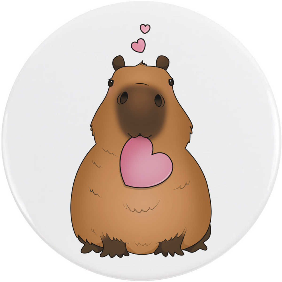 'Sweetheart Capybara' Button Pin Badges (BB038302)