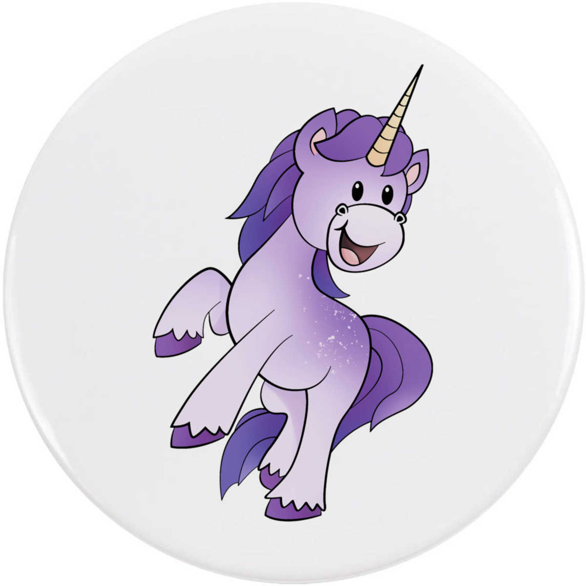 'Cute Purple Unicorn' Button Pin Badges (BB038528)