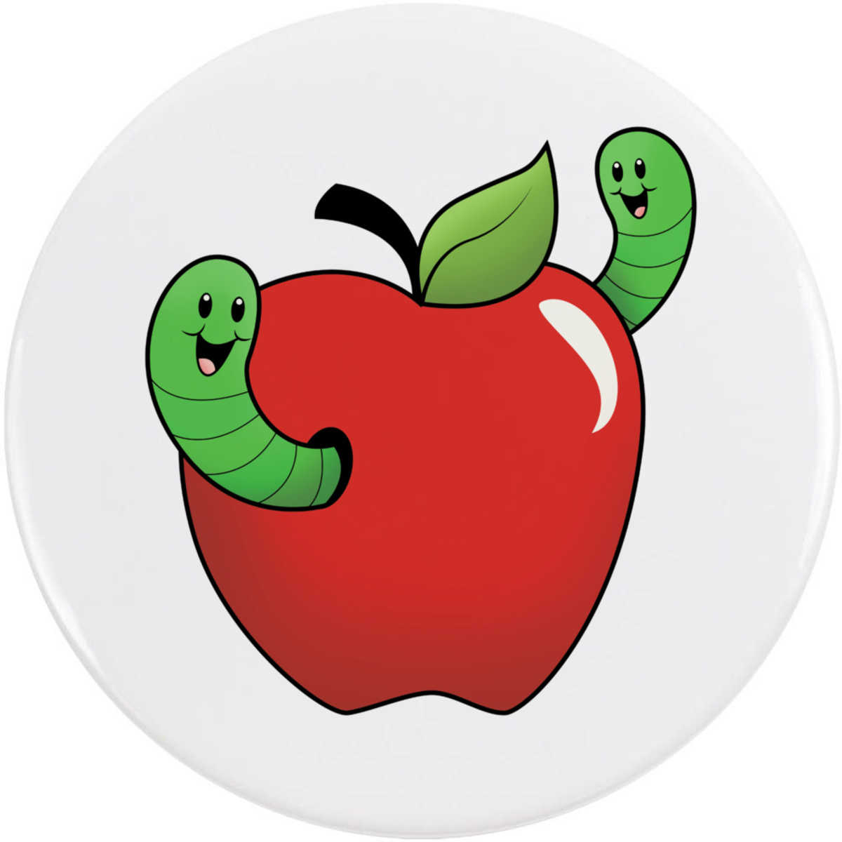 'Apple Worms' Button Pin Badges (BB038750)