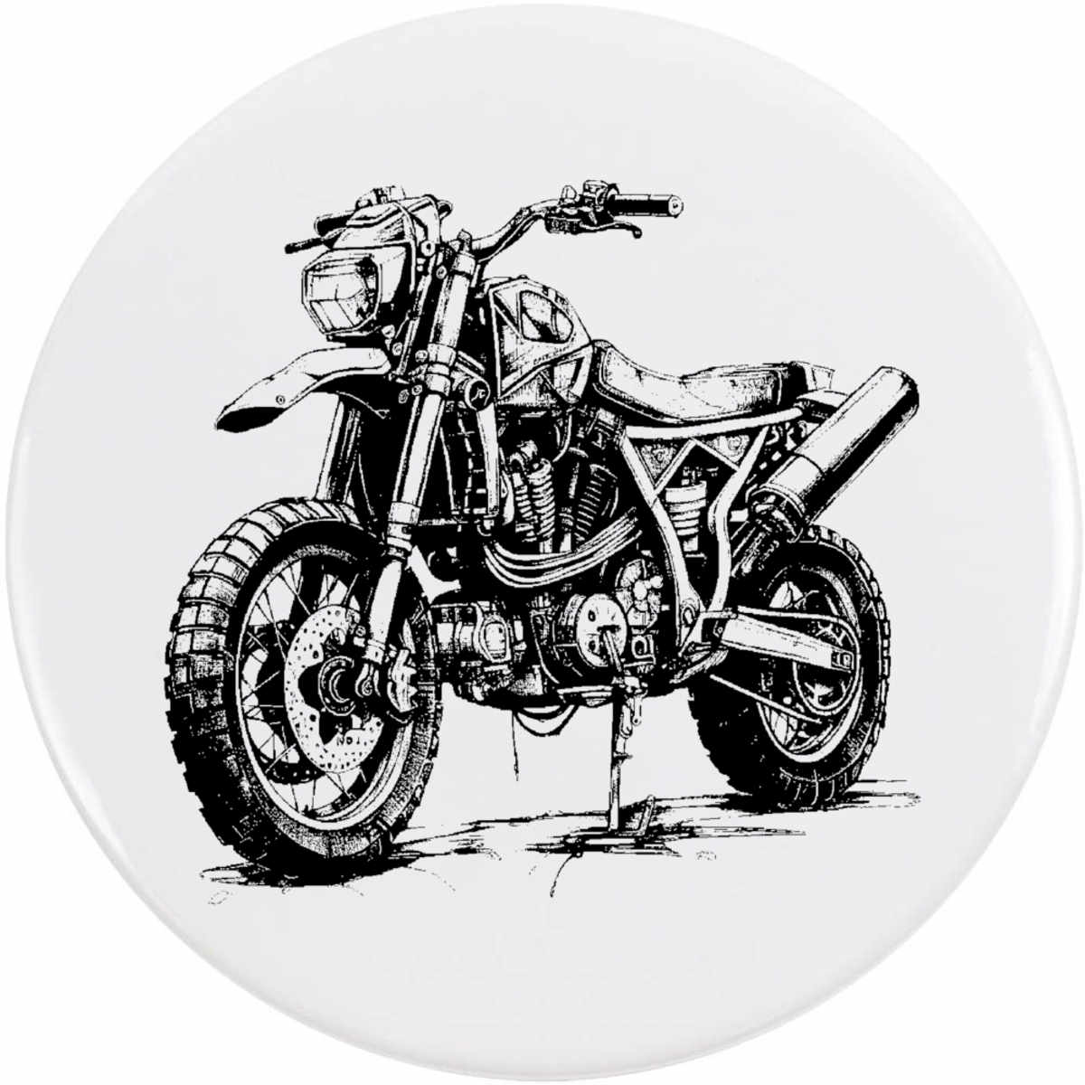 'motorbike' Button Pin Badges (BB040196)