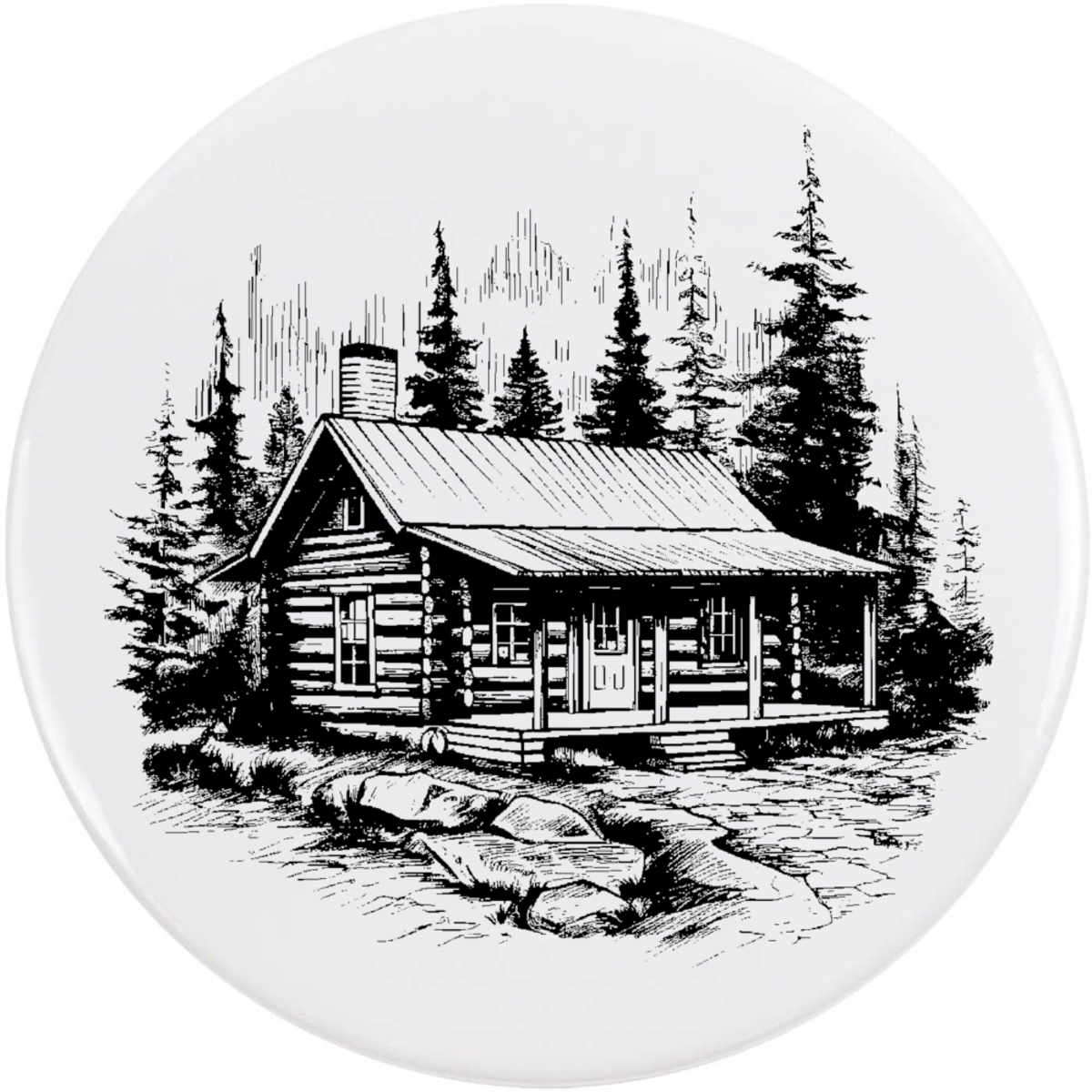 'Cabin in the woods' Button Pin Badges (BB040601)