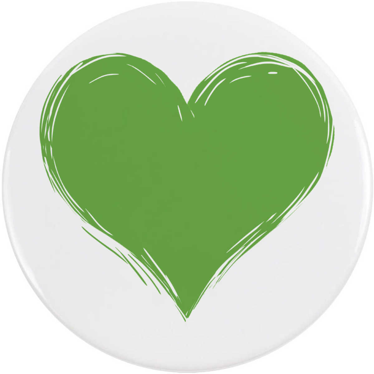 'green heart' Button Pin Badges (BB042140)