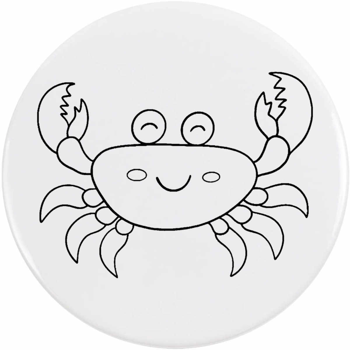 'Dancing Crab' Button Pin Badges (BB043299)