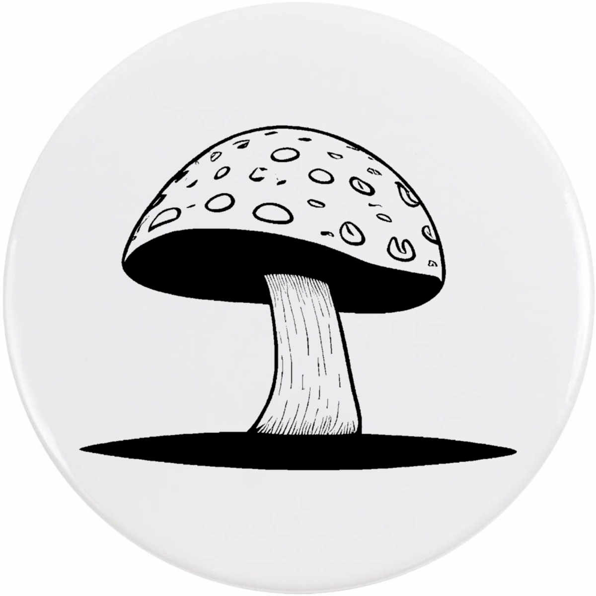 77mm 'The Way Of The Mushroom' Large Button Pin Badge (BB00115856)