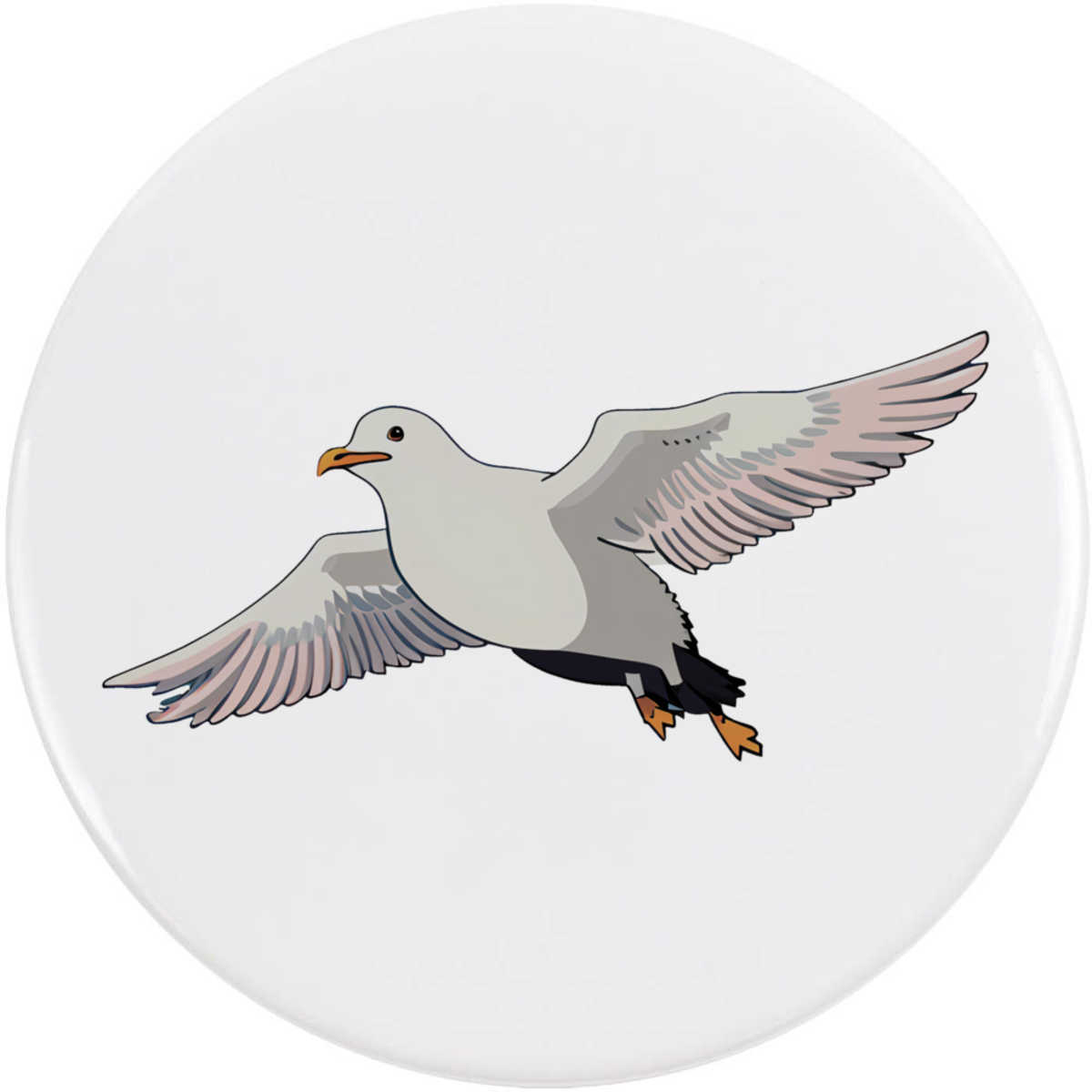 'Seagull In Flight' Button Pin Badges (BB044251)