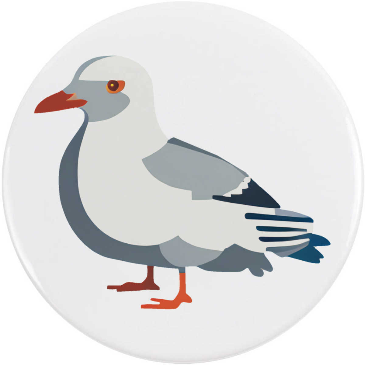 'British Seaside Seagull' Button Pin Badges (BB044489)
