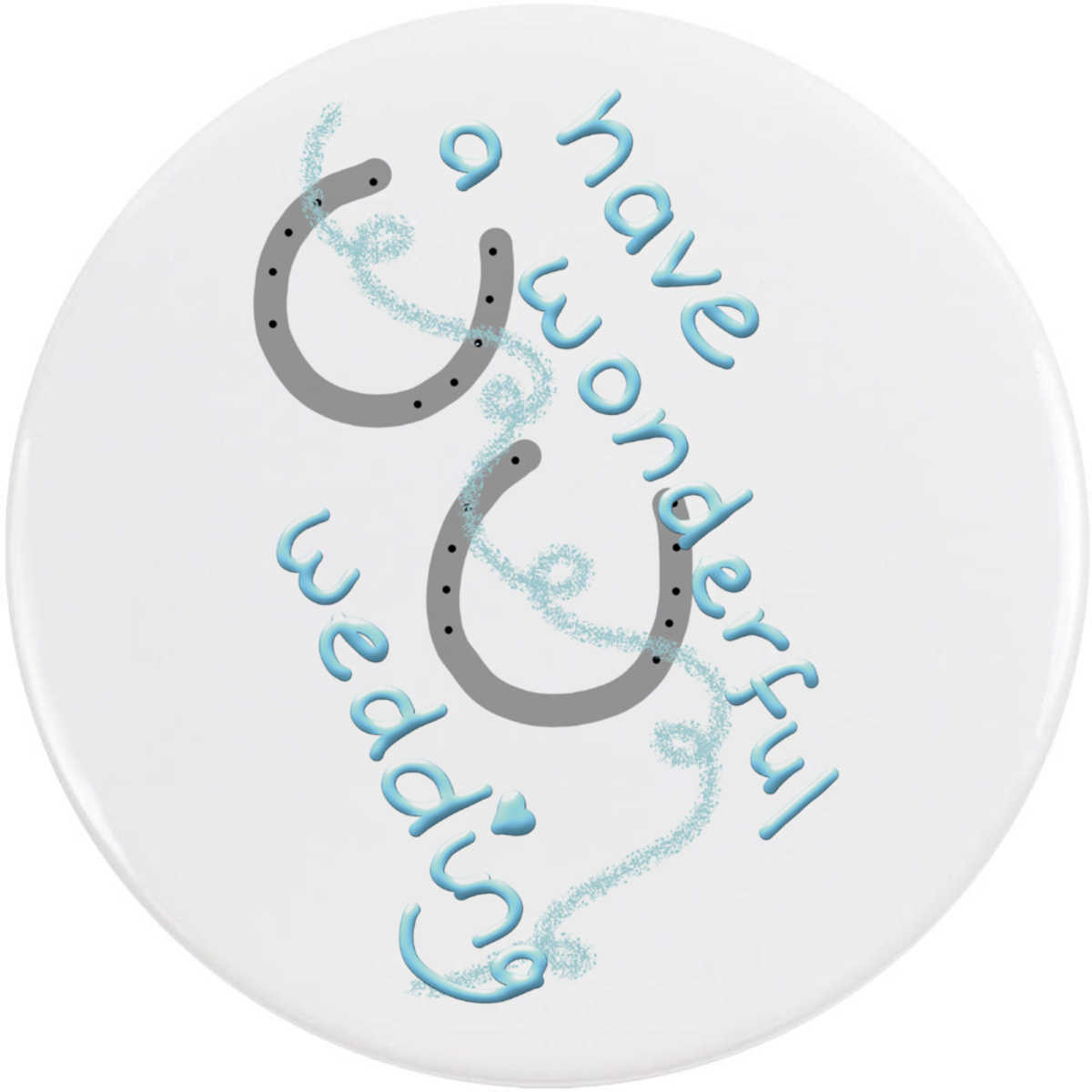 'Wonderful Wedding Day' Button / Lapel Badges - Pin Back Badges for Clothes, Bags, Accessories and Gifts (BB044935)