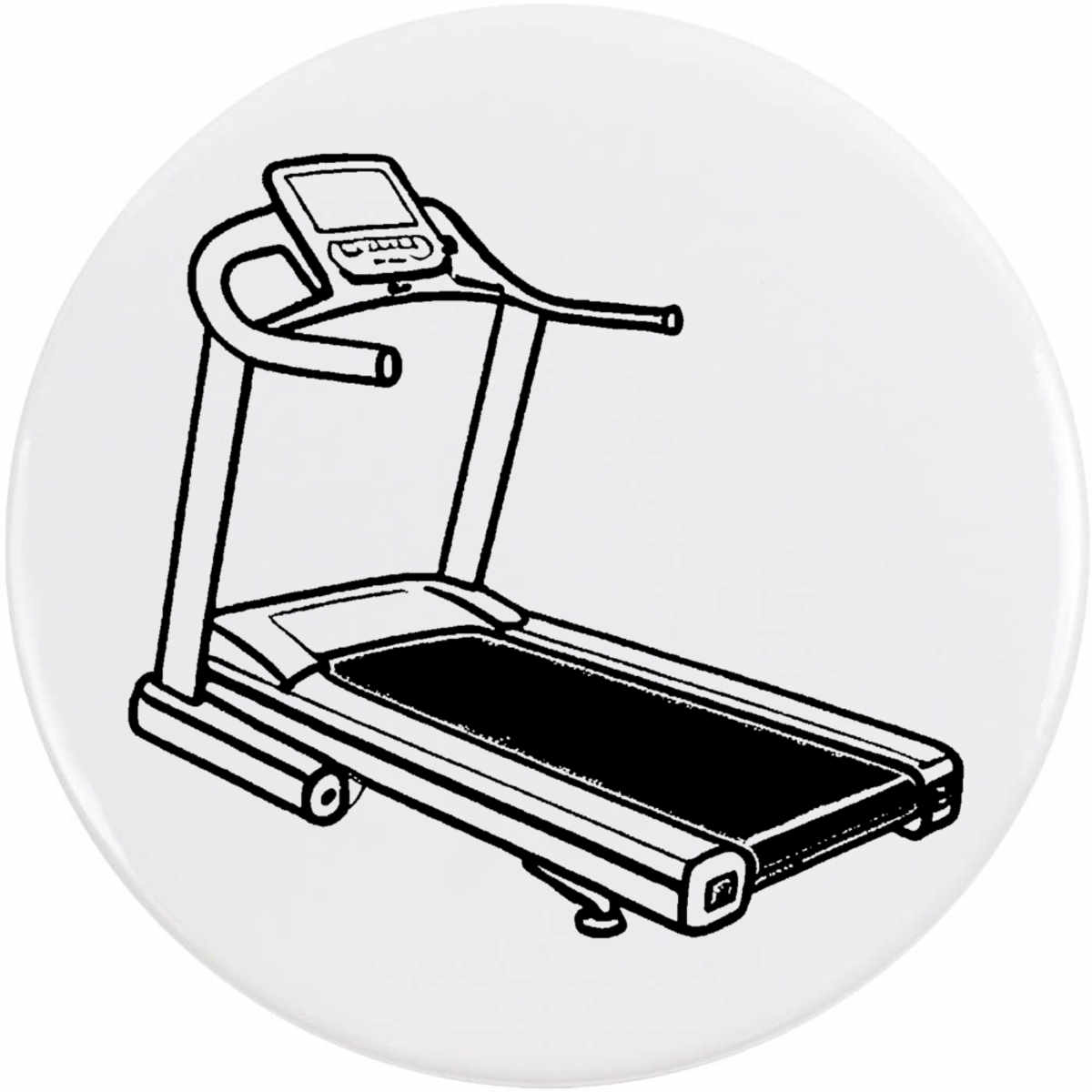 'Treadmill Exercise' Button / Lapel Badges - Pin Back Badges for Clothes, Bags, Accessories and Gifts (BB044963)