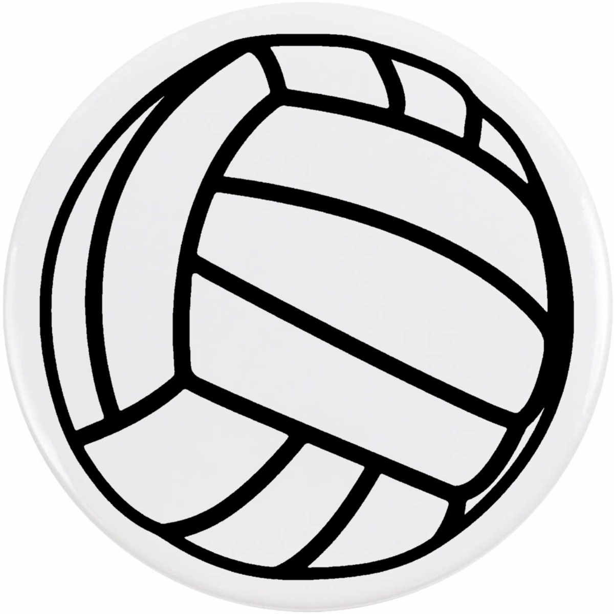 'Volleyball' Button / Lapel Badges - Pin Back Badges for Clothes, Bags, Accessories and Gifts (BB045364)
